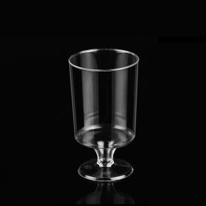 Wholesale Clear Disposable Long Stem Dessert Pudding Wine Glass,Plastic
