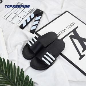 Custom Logo Stripe Summer Pvc Odm Sliders Slippers For Men