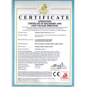 Shanghai Yanban Machinery Co., Ltd. Certifications