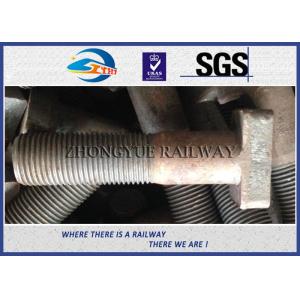 Quality Customized M22X90mm Railway Bolt T-Shaped Track Bolts With Oiled Plain Colors for sale