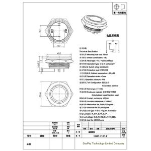 Push button switch 19mm flattest metal Momentary waterproof 12V