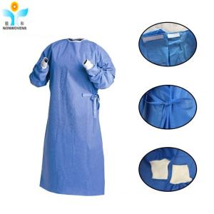 Quality Disposable Non Sterile Breathable Eco Friendly Reinforced Surgical Gown for sale