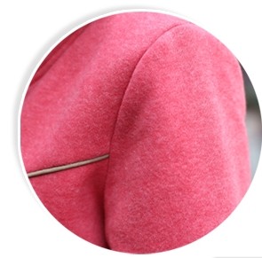 Red Hooded Sweatshirts For Women / Ladies , Heavyweight Hooded Sweatshirt