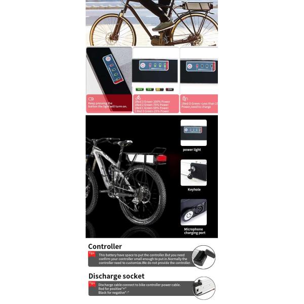 Deep Cycle 36v 42ah E Bike Battery Pack 13S4P 10S5P 18650 Pack