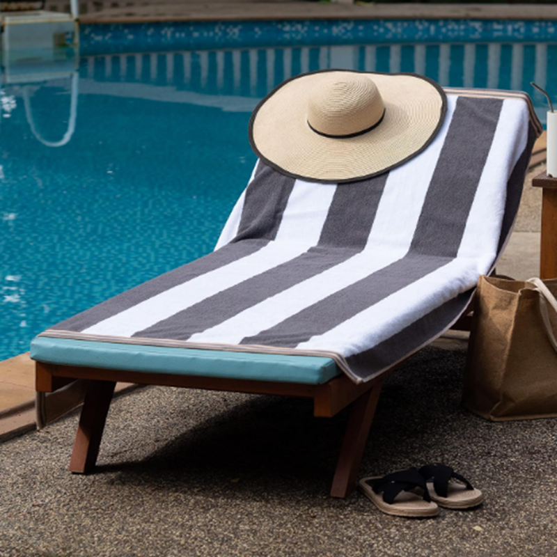 Large Velour Beach Towel Super Absorbent and Sand-Resistant for Family Pool Use