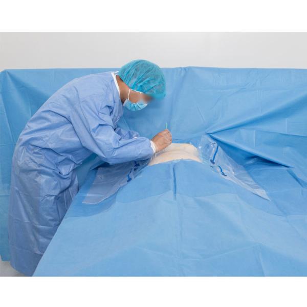 EO Sterilized Hip U Drape Surgical Hip Drape With Pouch Customized