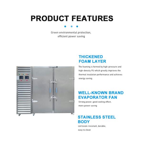 Easy Operation Quick Freezer Machine 1400L Blast Freezer Cold Room Movable