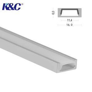 PMMA Cover LED Strip Aluminium Profile Slim Flat Mounted Sandblasting