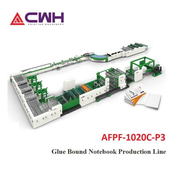 Buy Fully Automatic  Notebook Making Machine Cold Glue Taped Notebook Production Line at wholesale prices
