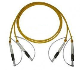 Buy DIN To DIN Fiber Optic Cable Patch Cord Singlemode Simplex Duplex PVC/LSZH Jacket at wholesale prices