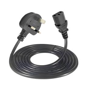 UK 3 Pin Power Cord Plug Cable 1M 1.2M 1.5M 1.8M 3M UK Power Cord C13 Power