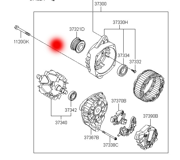 37322-04630 3730007000 Alternator Freewheel Clutch For HYUNDAI ELANTRA VI SALOON