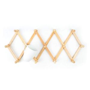 Installation Type Wall Mounted Accordion Style Bamboo Coat Rack with 13 Hooks CE
