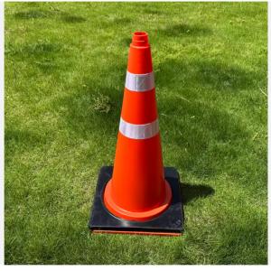 China Recycled Material Base Traffic Cone Weight Stackable Base Design High - Quality Rubber Base on sale
