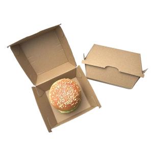 Customized Hamburger Box With Disposable Eco-friendly Food Grade Cowhide