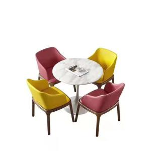 Modern Hotel Banquet Faux Leather Dining Chairs With Wooden Legs