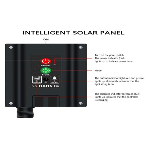 8 Mode Solar Strip Lights outdoor 3500K IP68 Water Resistant With Remote Control