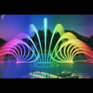 Park ornament fountain show music fountain with laser lamp