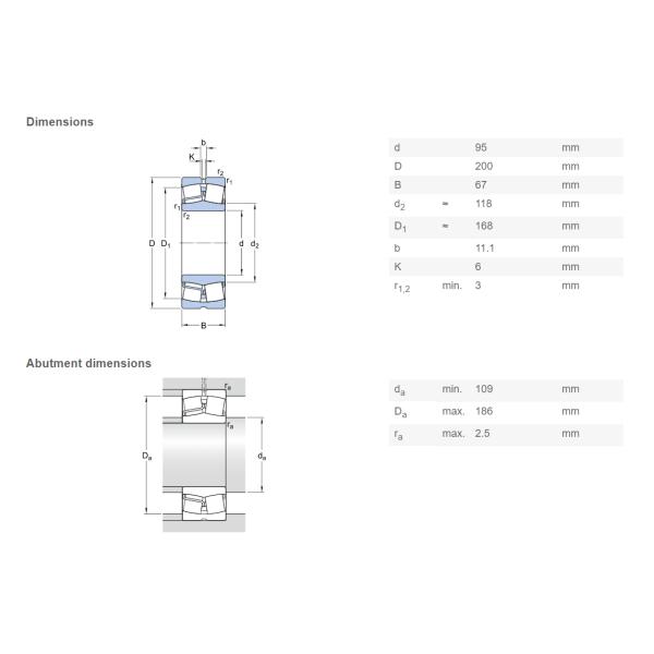22319 E SKF Original Self Aligning Spherical Roller Bearing 95 x 200 x 67 MM OEM