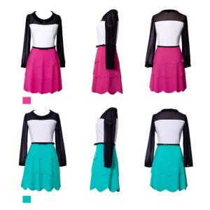 Ladies Scoop Neck Short Flared Dresses , Sleeveless Casual Dress