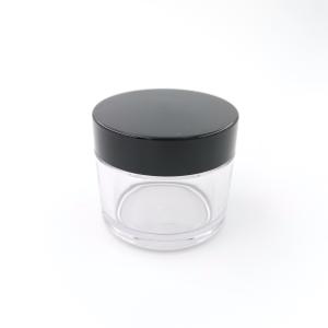Transparent Water Resistant 50g Cosmetic Cream Jar