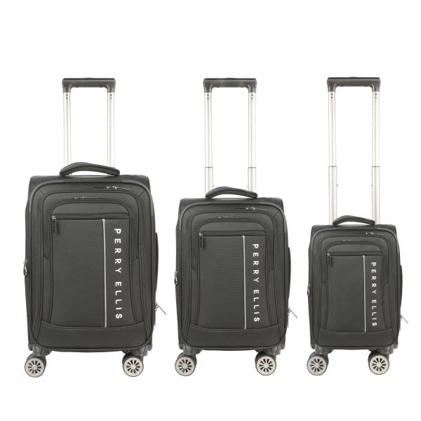 Buy Perry Soft Polyester Black Trolley Luggage Sets at wholesale prices