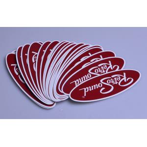 Custom printing high quality PVC vinyl die cut oval UV resistant car sticker