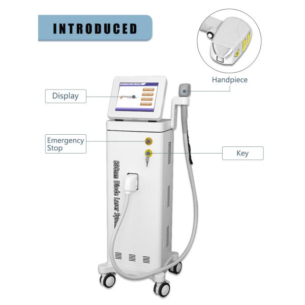 Vertical 180J Energy White Color Salon Laser Hair Removal Machine