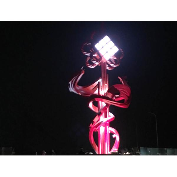 Painted Modern Garden Sculptures Outdoor Decorative Stainless Steel Statues