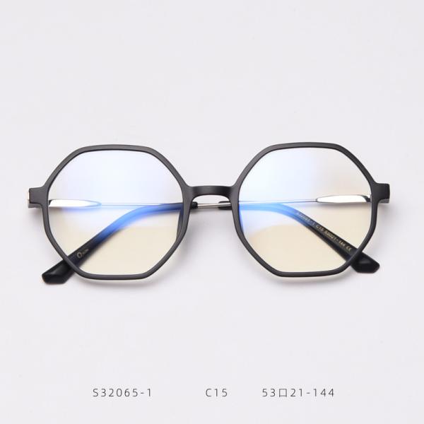 Retro Polygonal Anti Blue Light Glasses Men Women Fashion Optical Computer