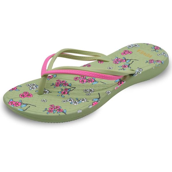 Twin Uppers Women Fitflop Summer Sandals With Injected PVC Printed Soles