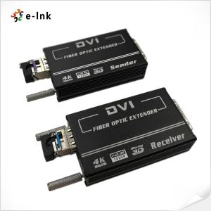 Mini 4KX2K DVI Fiber Transceiver MM 300M Auto EDID
