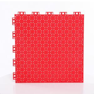 Red Matte PP Recyclable Interlocking Sports Tiles 20mm Thickness
