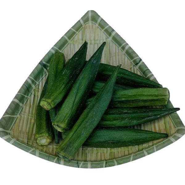 Buy Low Salt Vacuum Fried Okra Semi Soft Crispy Roast Vegetables at wholesale prices