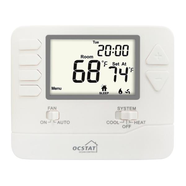 Riseem 230V Electronic 7 Day Programmable Home Thermostat Blue Backlight