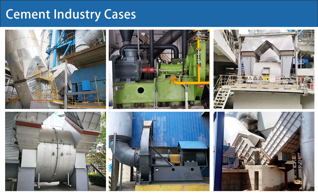 Cement production raw material mill circulating fan