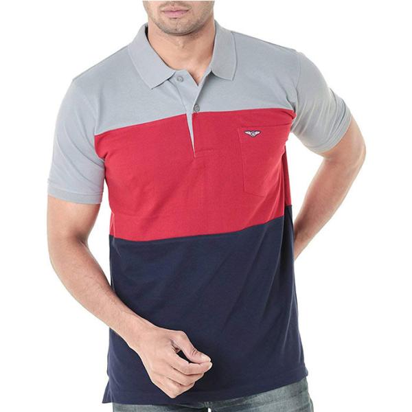 Buy Contrast Color Mens Polo Style Shirts 100% Cotton Fashion Soft Feel OEM Service at wholesale prices