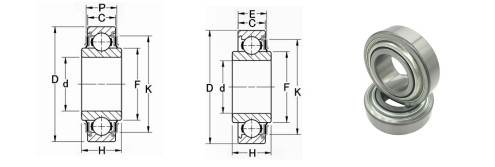208KRR2 Radial Deep Groove Ball Bearing 40*80*27 Mm Single Row