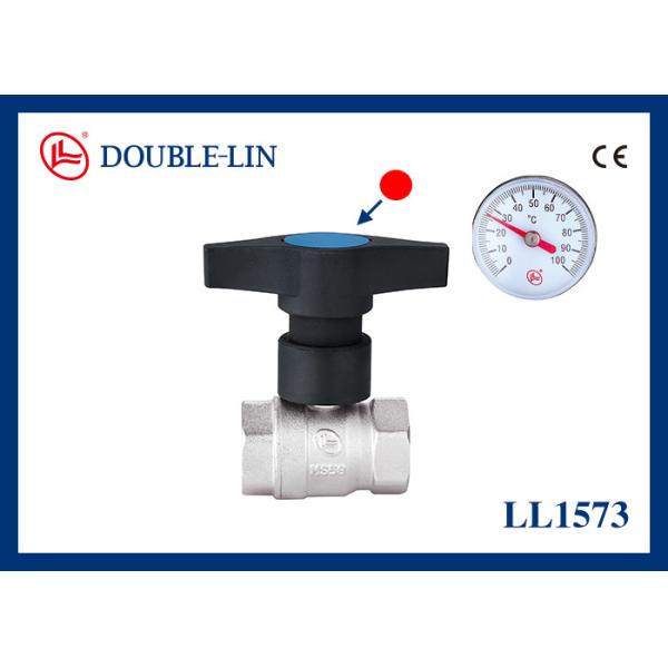 Buy Temperature Measuring Female X Female 1" Brass Ball Valve at wholesale prices
