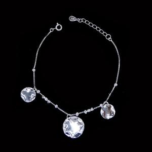 Lucky Flower Sterling Silver Infinity Bracelet 925 Clover Fashion Birthday