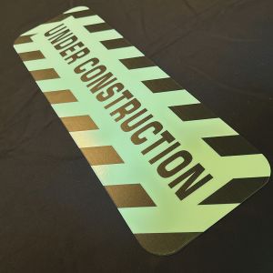 Photoluminescent Safety Warning Signage Under Construction Signage 200 X 600mm