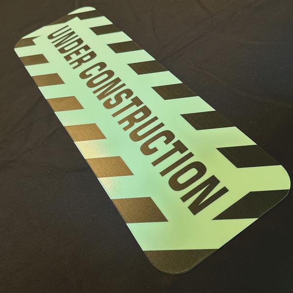 Buy Photoluminescent Safety Warning Signage Under Construction Signage 200 X 600mm at wholesale prices