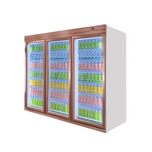 OEM Upright Beverage Chiller Supermarket Display Drink Showcase