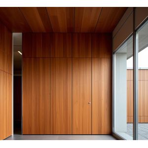 Wooden type conventional panel Aluminium Facade Wall Fluorocarbon Coated