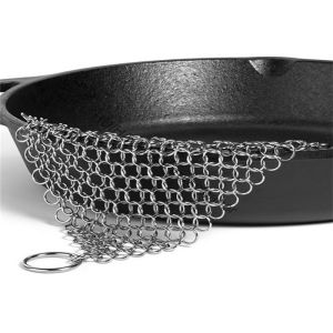 6'' X 8'' Stainless Steel Chainmail Scrubber , SUS316 Material Chainmail Weave