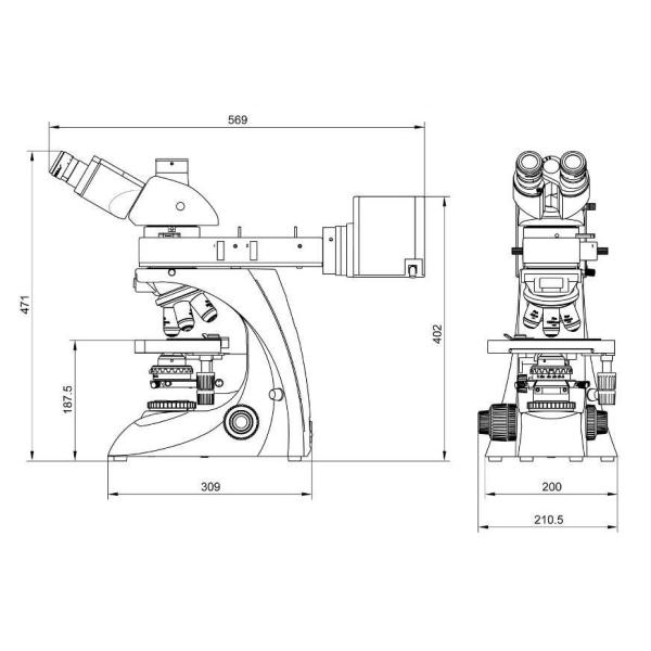50X 1000X Binocular Optical Metallurgical Microscope Tinocular Bright Dark Field