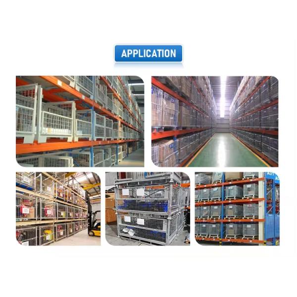 Stackable Collapsible Metal Storage Wire Mesh Warehouse Steel Basket