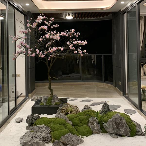 Plant Sakura Real Touch Artificial Flowers Fabric Chinese Style Landscaping Tree