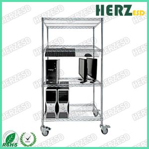 Anti Static Stainless Steel Rack With Wheels ESD Wire Shelf Rack