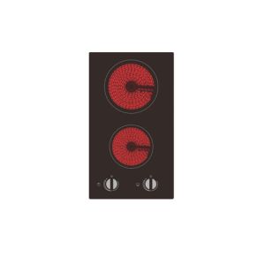 12inch Cooktop Infrared Knob Control Two Burner Ceramic Cooker